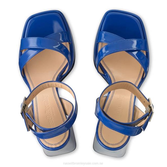kvinnor blå Russell And Bromley groovybaby plattformssandal T4XZ156