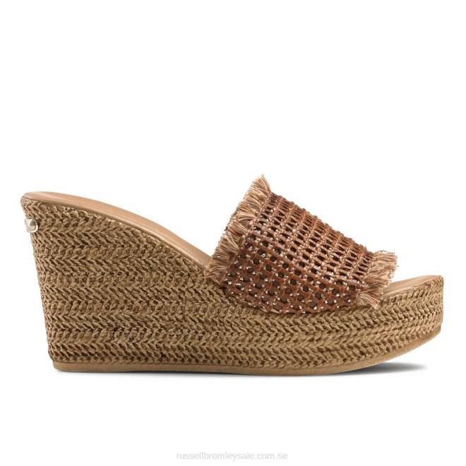kvinnor brun Russell And Bromley libertinvävd kilmula T4XZ165