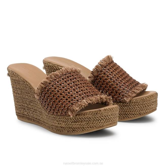 kvinnor brun Russell And Bromley libertinvävd kilmula T4XZ165