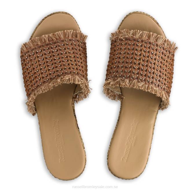 kvinnor brun Russell And Bromley libertinvävd kilmula T4XZ165
