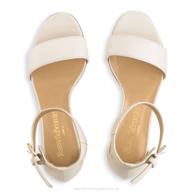 kvinnor elfenben Russell And Bromley ittakest två block klack sandal T4XZ121