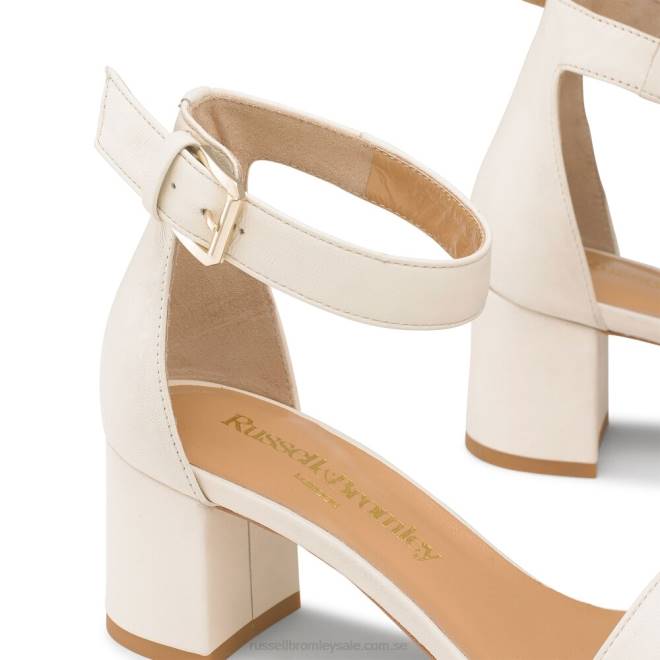 kvinnor elfenben Russell And Bromley ittakest två block klack sandal T4XZ121