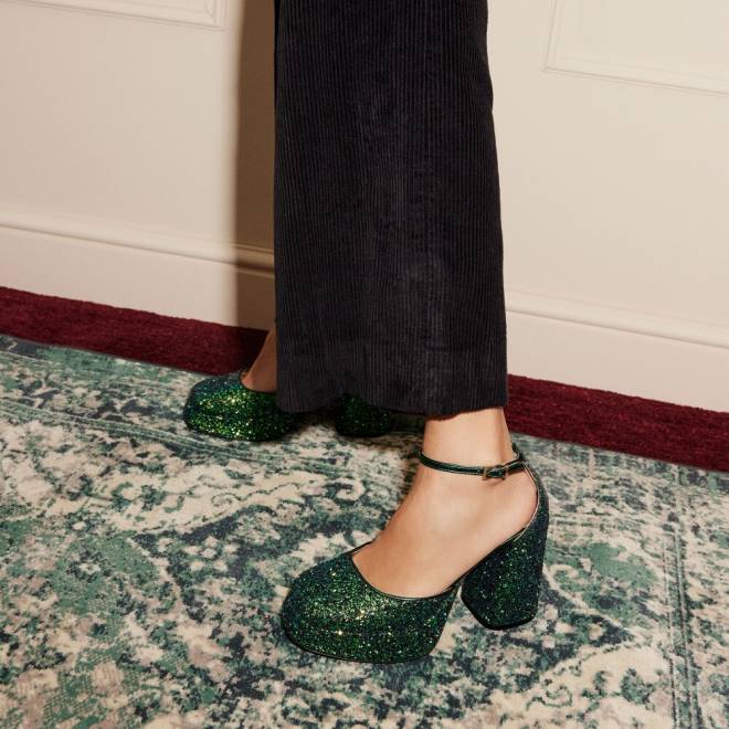 kvinnor grön Russell And Bromley felfri extrem plattform T4XZ99