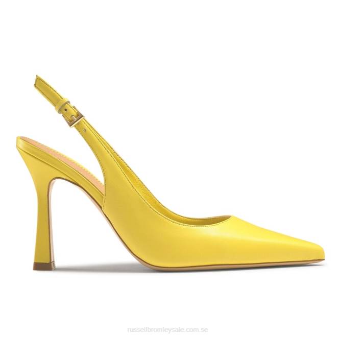 kvinnor gul Russell And Bromley på punkt slingback punkt pump T4XZ189