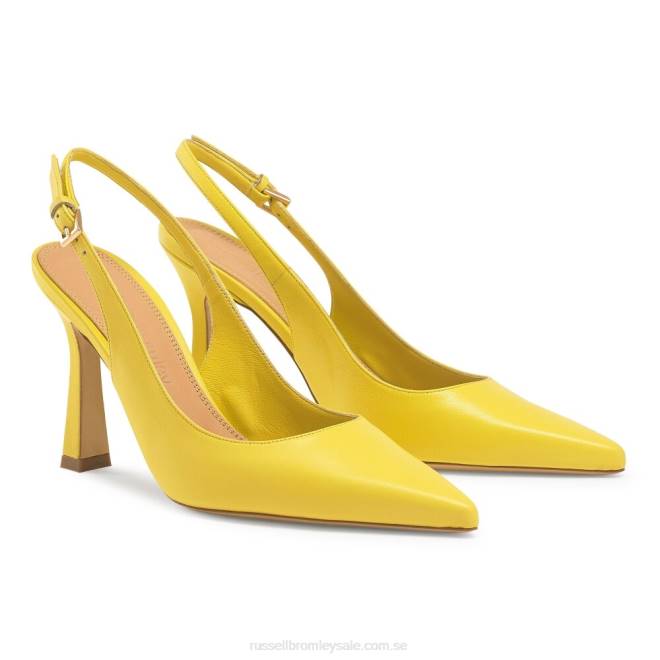 kvinnor gul Russell And Bromley på punkt slingback punkt pump T4XZ189