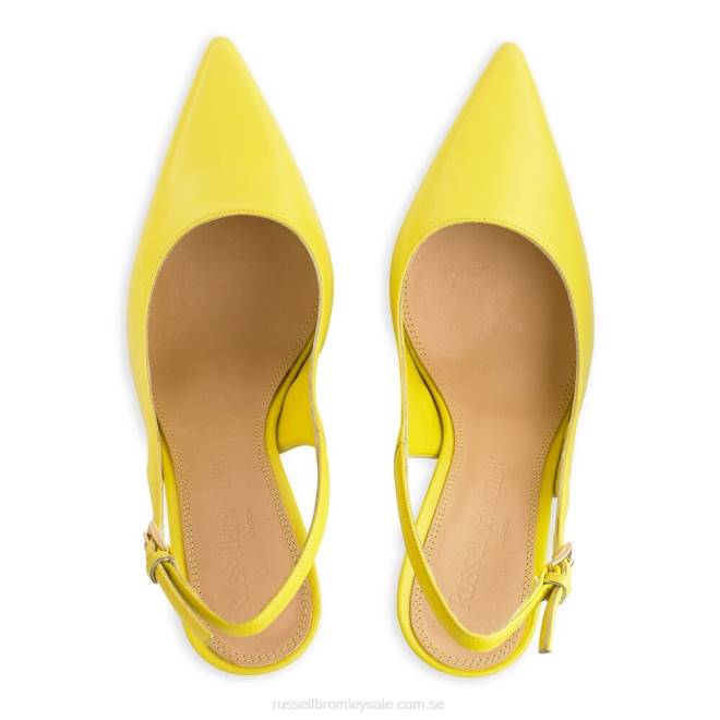kvinnor gul Russell And Bromley på punkt slingback punkt pump T4XZ189