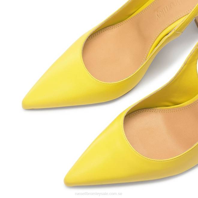 kvinnor gul Russell And Bromley på punkt slingback punkt pump T4XZ189