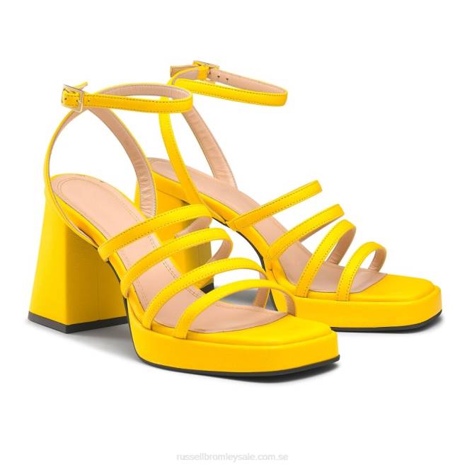 kvinnor gul Russell And Bromley yeahbaby strappy utsvängd hälplattform T4XZ171