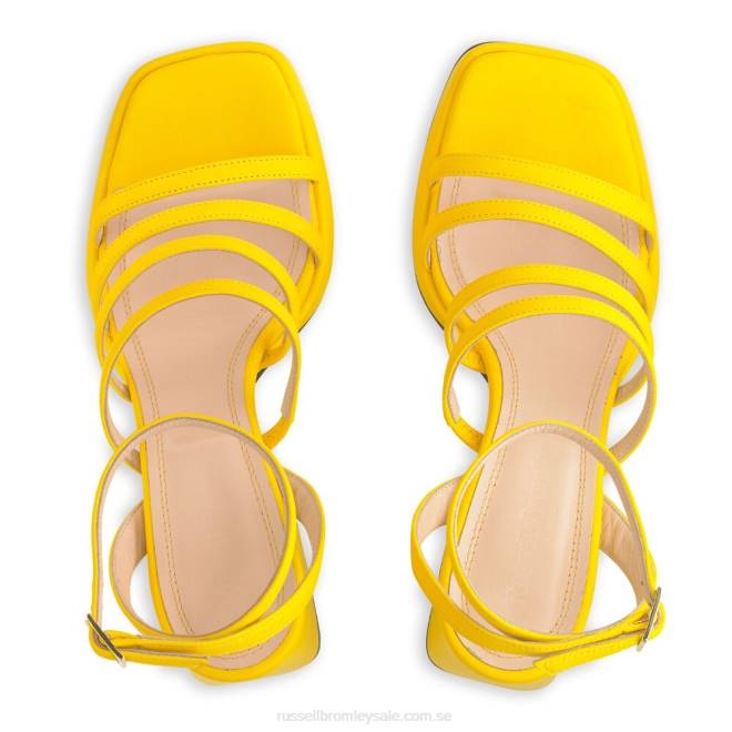 kvinnor gul Russell And Bromley yeahbaby strappy utsvängd hälplattform T4XZ171