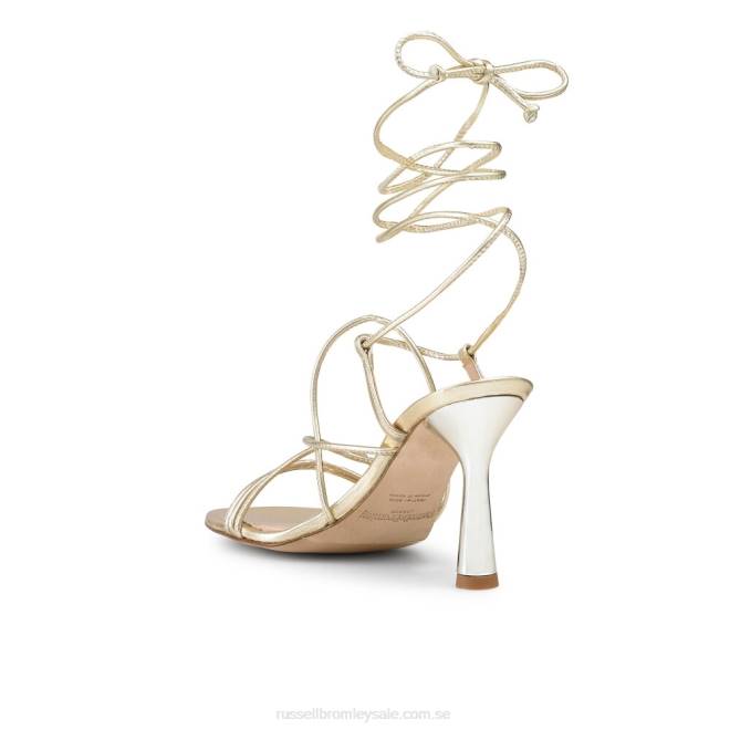 kvinnor guld Russell And Bromley dragon sandal med strappy rund tå T4XZ161