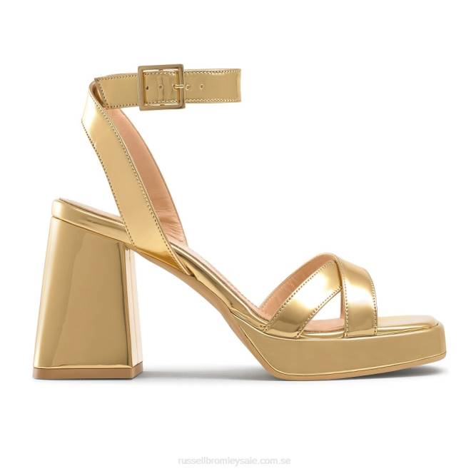 kvinnor guld Russell And Bromley groovybaby plattformssandal T4XZ140