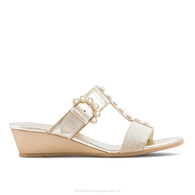 kvinnor guld Russell And Bromley orbit pärla utsmyckad kil T4XZ421