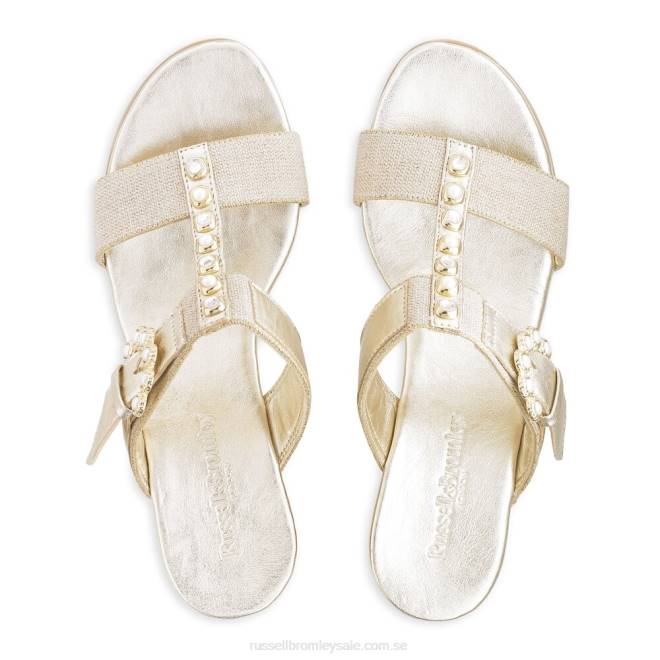 kvinnor guld Russell And Bromley orbit pärla utsmyckad kil T4XZ421