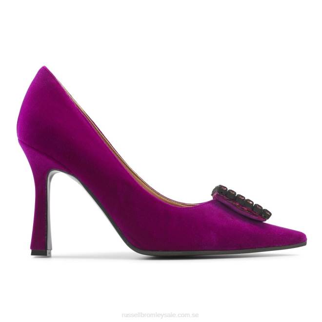 kvinnor lila Russell And Bromley jewelpoint jeweled pump T4XZ155