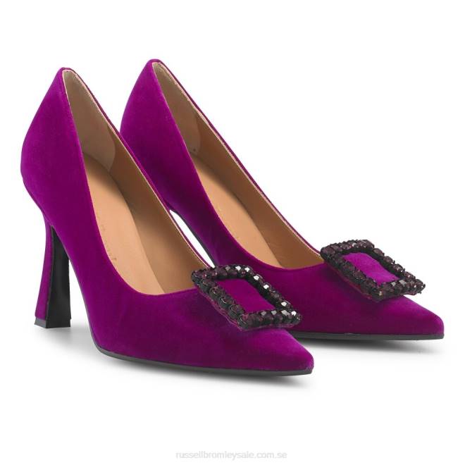 kvinnor lila Russell And Bromley jewelpoint jeweled pump T4XZ155