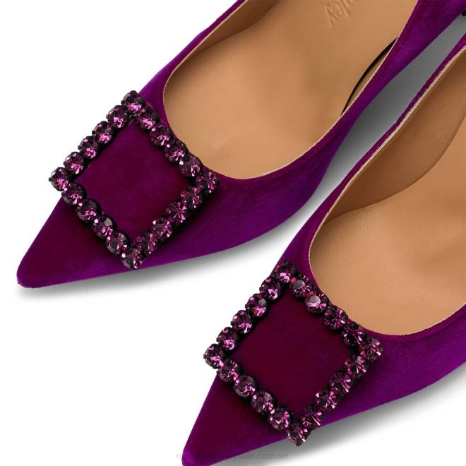 kvinnor lila Russell And Bromley jewelpoint jeweled pump T4XZ155