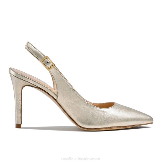 kvinnor metallisk Russell And Bromley 85 sling 85 mm slingback T4XZ157