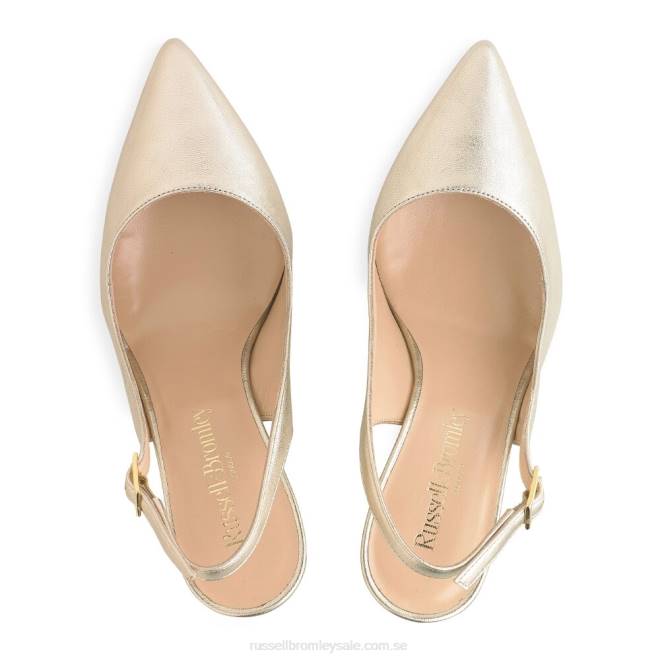 kvinnor metallisk Russell And Bromley 85 sling 85 mm slingback T4XZ157