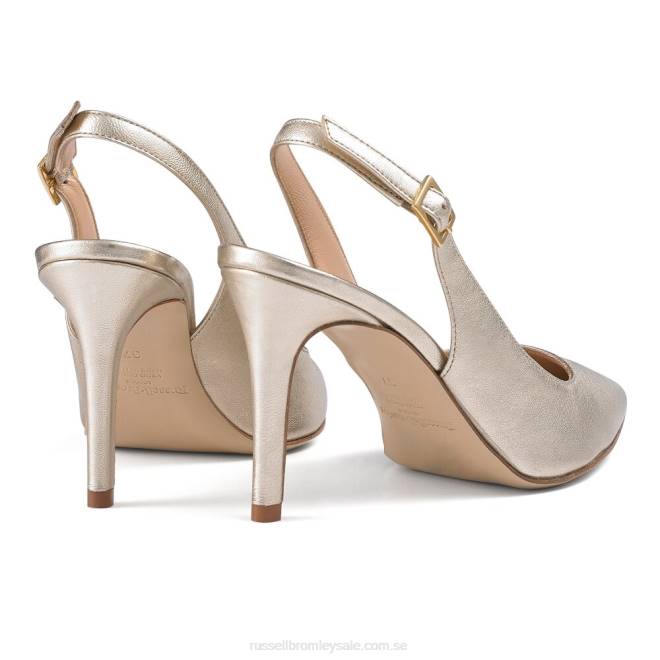kvinnor metallisk Russell And Bromley 85 sling 85 mm slingback T4XZ157