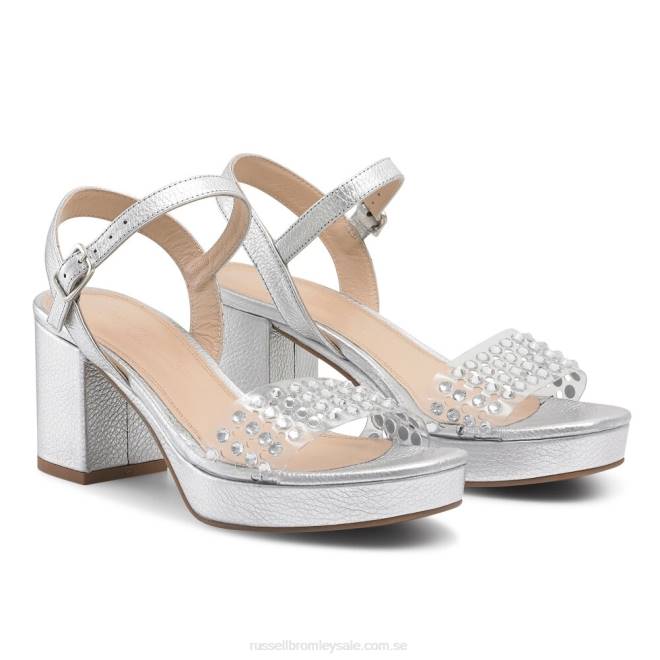 kvinnor metallisk Russell And Bromley discoqueen plattformssandal T4XZ119