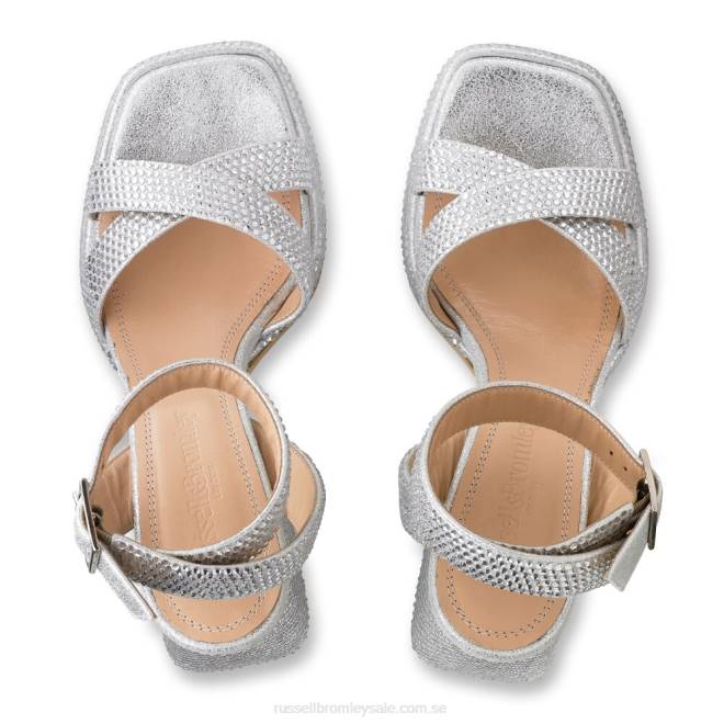 kvinnor metallisk Russell And Bromley groovybaby plattformssandal T4XZ95
