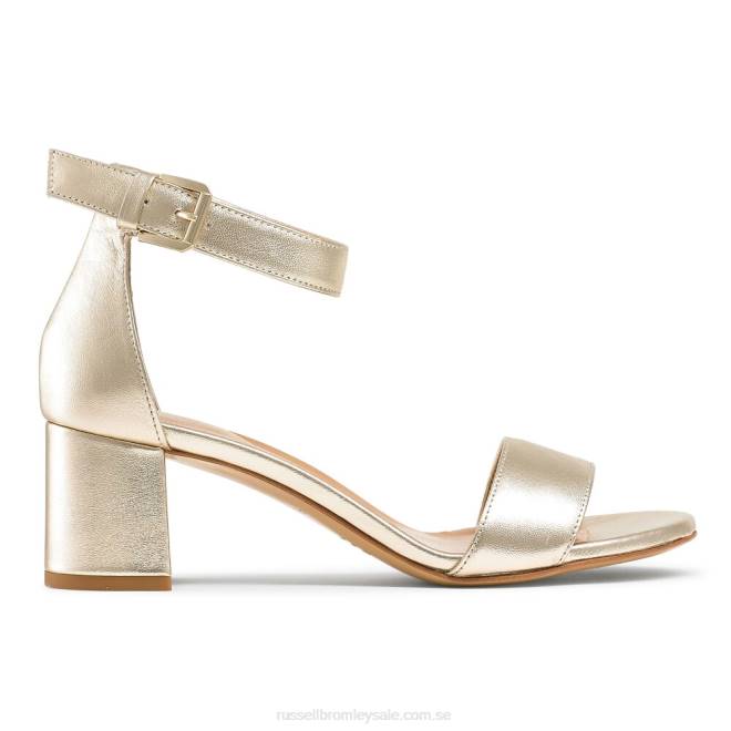kvinnor metallisk Russell And Bromley ittakest två block klack sandal T4XZ149