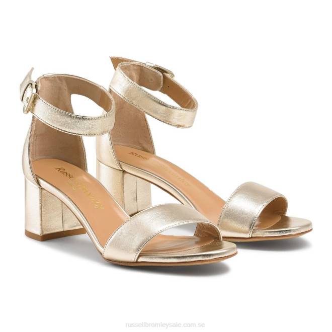 kvinnor metallisk Russell And Bromley ittakest två block klack sandal T4XZ149