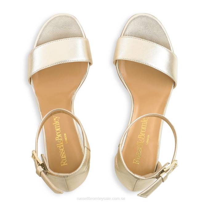 kvinnor metallisk Russell And Bromley ittakest två block klack sandal T4XZ149