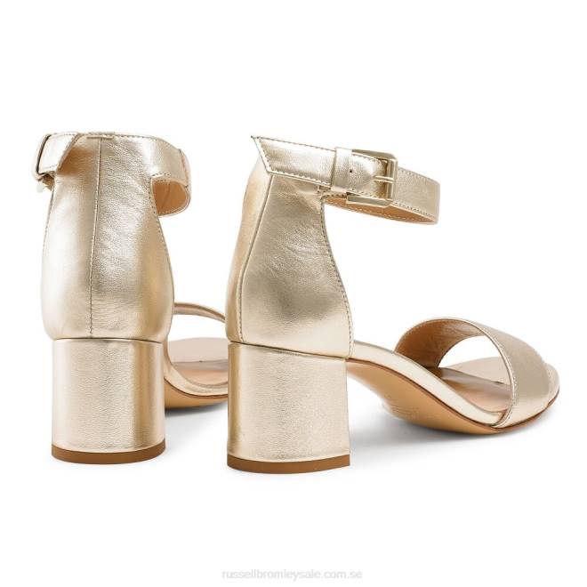 kvinnor metallisk Russell And Bromley ittakest två block klack sandal T4XZ149