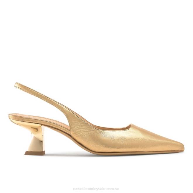 kvinnor metallisk Russell And Bromley slingpoint slingback punktpump T4XZ118