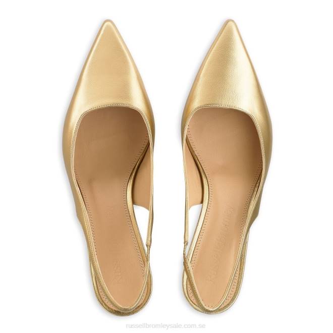 kvinnor metallisk Russell And Bromley slingpoint slingback punktpump T4XZ118