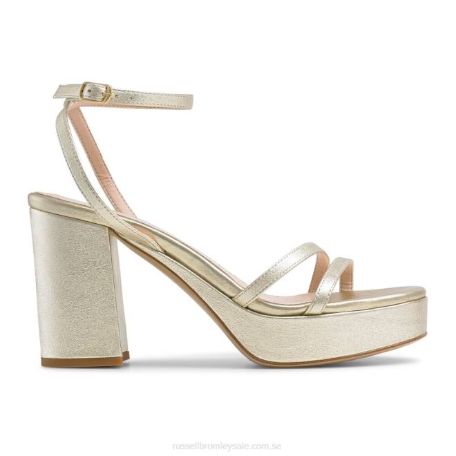 kvinnor metallisk Russell And Bromley topline strappy plattform T4XZ152