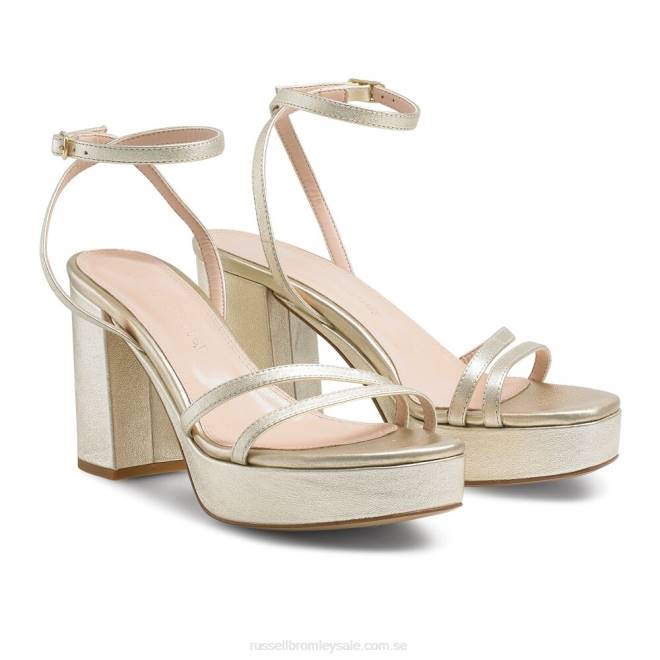 kvinnor metallisk Russell And Bromley topline strappy plattform T4XZ152