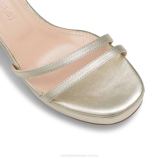 kvinnor metallisk Russell And Bromley topline strappy plattform T4XZ152