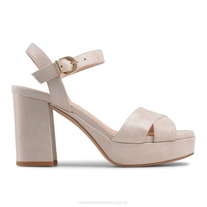 kvinnor metallisk Russell And Bromley toppform klassisk plattformssandal T4XZ97