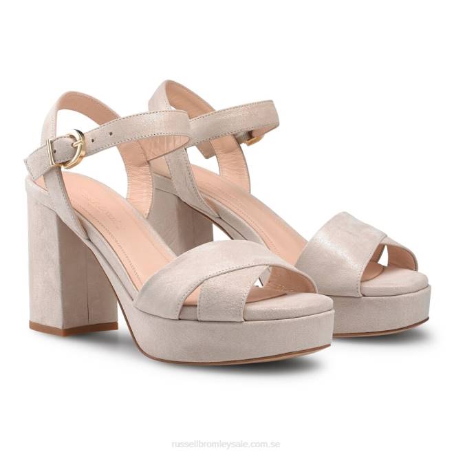 kvinnor metallisk Russell And Bromley toppform klassisk plattformssandal T4XZ97