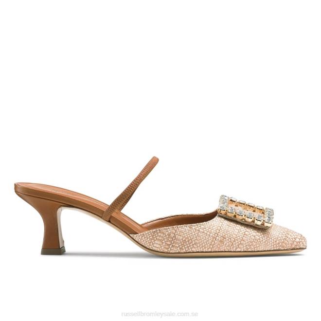 kvinnor neutral Russell And Bromley fairytale slingback pärla kattunge klack T4XZ116