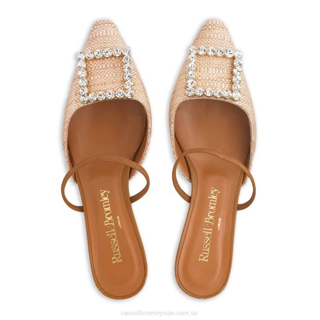 kvinnor neutral Russell And Bromley fairytale slingback pärla kattunge klack T4XZ116