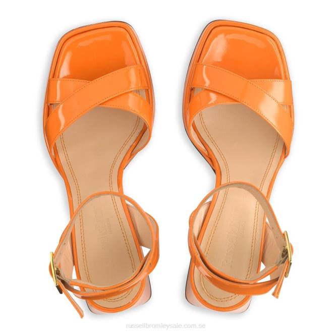 kvinnor orange Russell And Bromley groovybaby plattformssandal T4XZ136