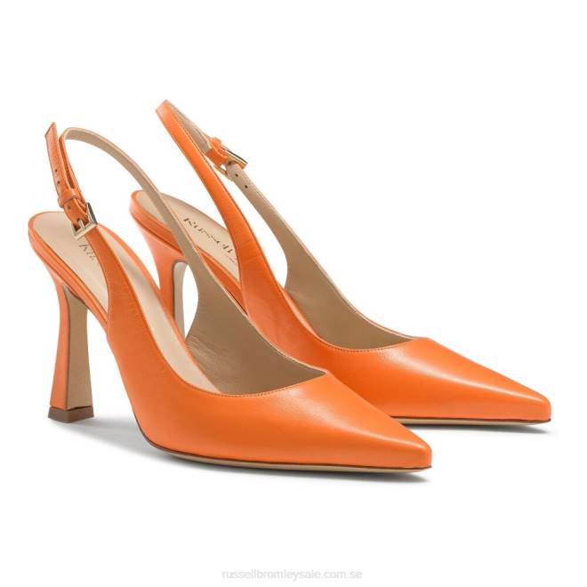 kvinnor orange Russell And Bromley på punkt slingback punkt pump T4XZ188