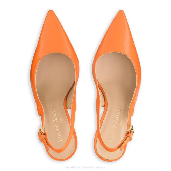 kvinnor orange Russell And Bromley på punkt slingback punkt pump T4XZ188