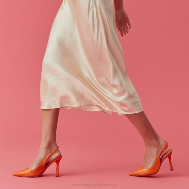 kvinnor orange Russell And Bromley på punkt slingback punkt pump T4XZ188