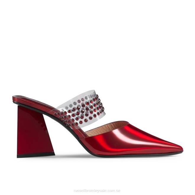 kvinnor röd Russell And Bromley visionär diamante mule pump T4XZ159