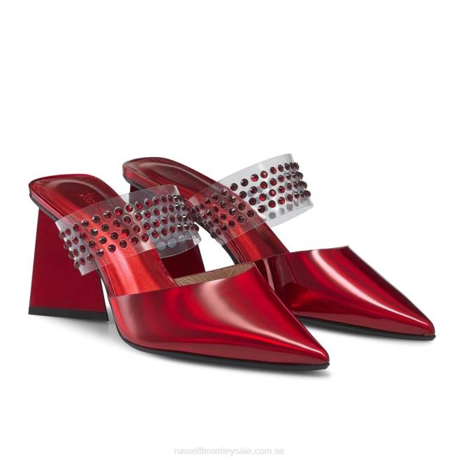 kvinnor röd Russell And Bromley visionär diamante mule pump T4XZ159