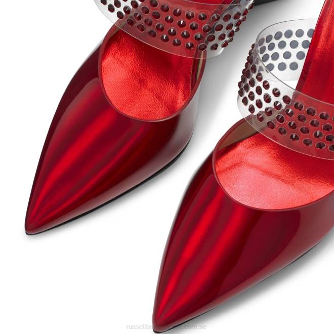 kvinnor röd Russell And Bromley visionär diamante mule pump T4XZ159