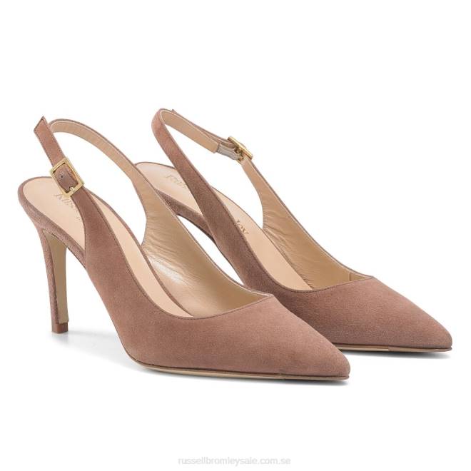 kvinnor rosa Russell And Bromley 85 sling 85 mm slingback T4XZ146