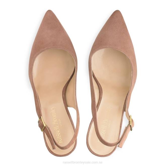kvinnor rosa Russell And Bromley 85 sling 85 mm slingback T4XZ146