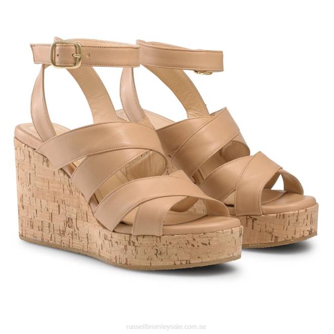 kvinnor rosa Russell And Bromley bliss strappy wedge T4XZ172