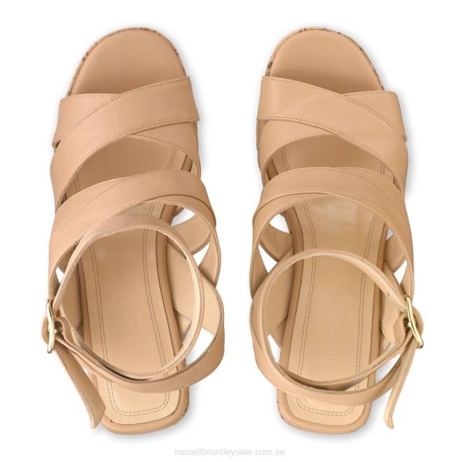 kvinnor rosa Russell And Bromley bliss strappy wedge T4XZ172