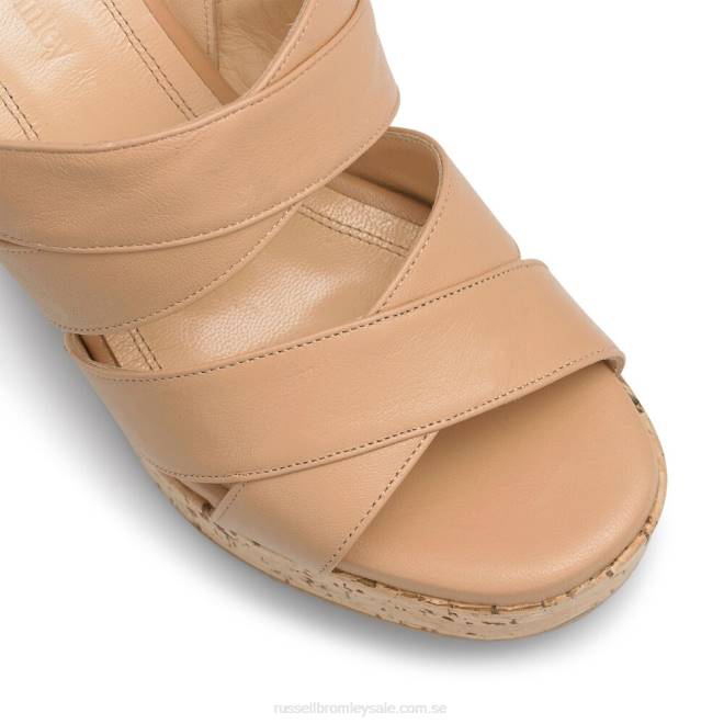kvinnor rosa Russell And Bromley bliss strappy wedge T4XZ172